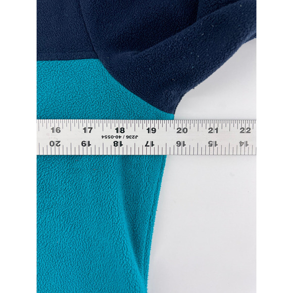 Patagonia Fleece Sweatshirt Womens Medium Blue Teal Pullover Long Sleeve Preppy - Picture 3 of 10